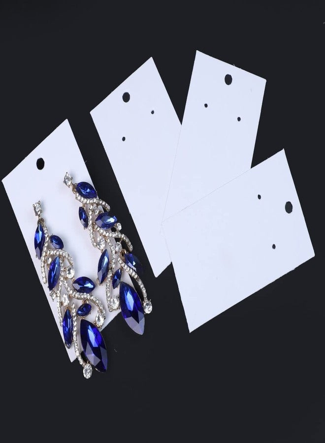 Zenomia Paper Earring Display Card White Decorative Jewellery Rectangle Tag 50Pcs (2X3.5Inch) - Image 2